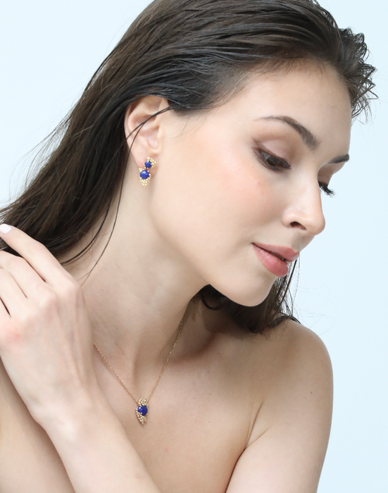 عقد تماسك | حجر اللازورد Tamasuk necklace in lapis lazuli